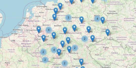 DiKo Standorte Deutschlandkarte