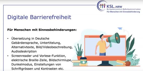 Ein Screenshot einer PowerPoint-Folie zum Thema digitale Barrierefreiheit