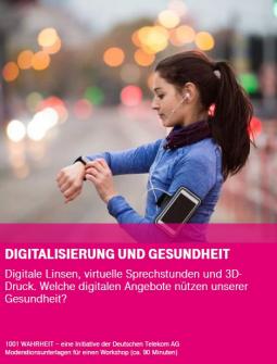 Abbildung des Titelblatts der Moderationsunterlagen für den 90-minütigen Workshop zu "Digitalisierung und Gesundheit"