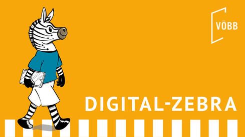 Logo des Digital Zebra mit einem Zebra im Sportdress