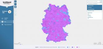 Screenshot der APP Breitbandmessung