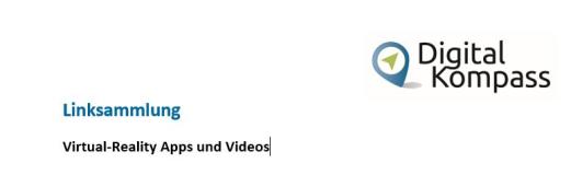Kopfzeile der Linksammlung - Virtual-Reality Apps und Videos 