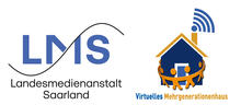 Logo Landesmedienanstalt Saarland und Virtuelle Mehrgenerationenhäuser