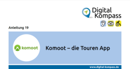 Titelblatt der Anleitung 19: Komoot – die Touren App mit dem Logo von Komoot