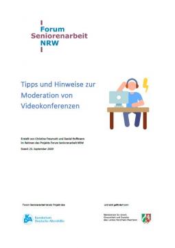 Titelblatt von "Tipps und Hinweise zur Moderation von Videokonferenzen"